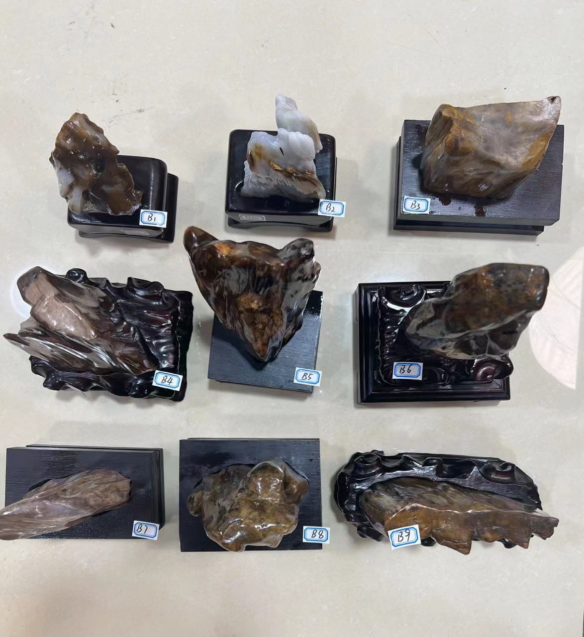 【开业大吉】天然树化玉，精品别墅，茶桌，博古架摆件，收藏级