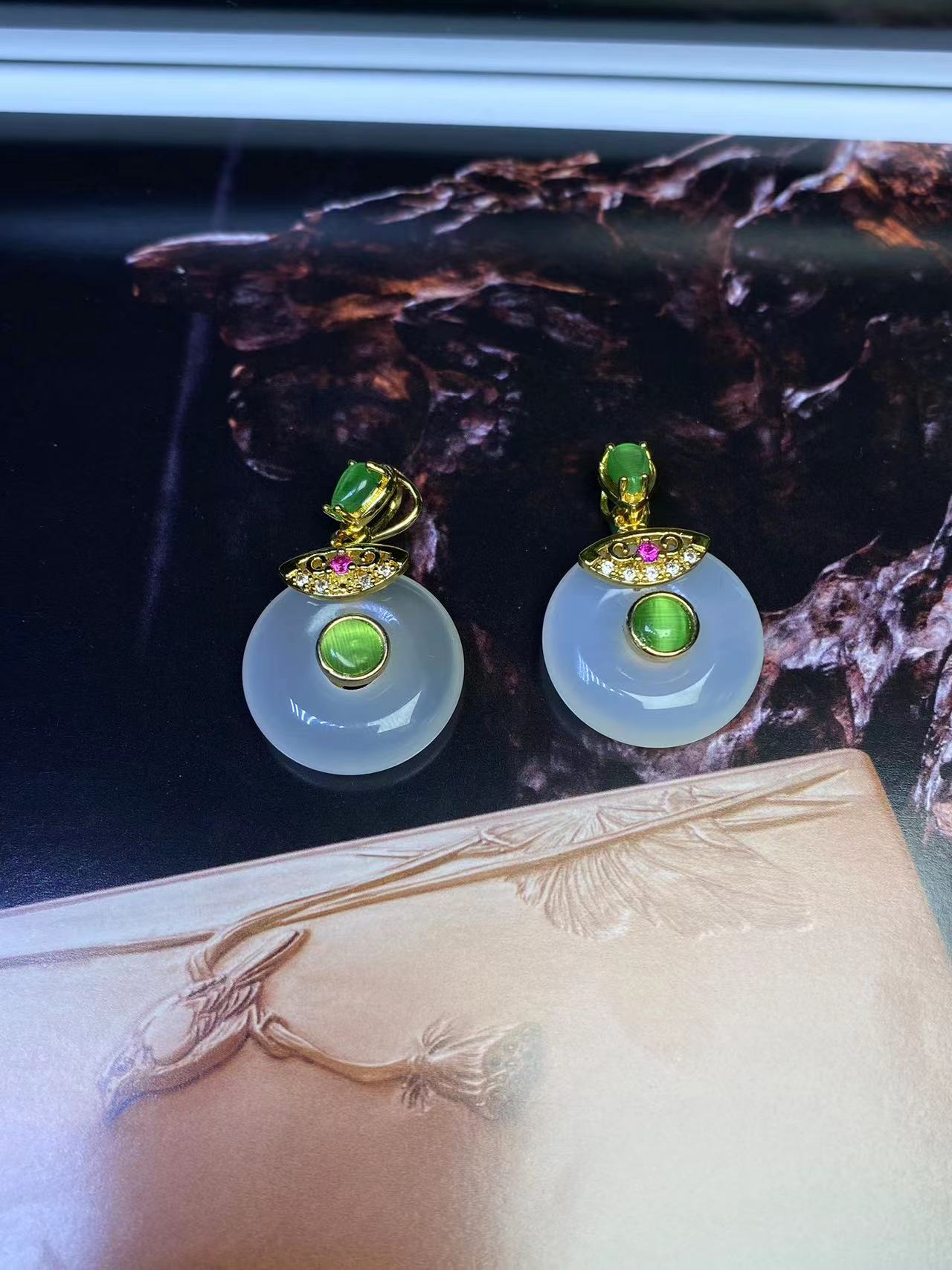 天然玛瑙玉髓YGX平安扣吊坠多样性一个