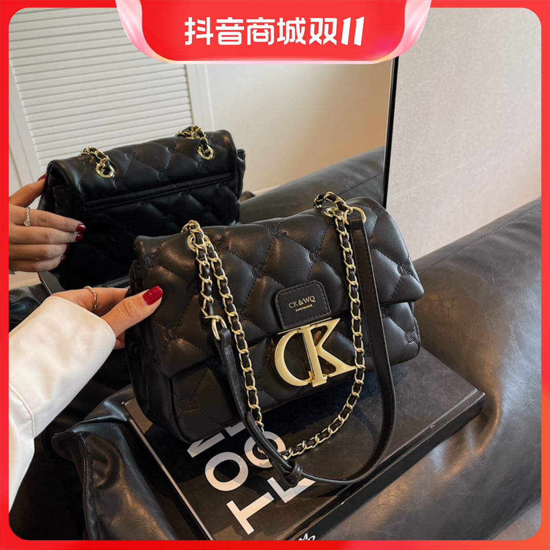 ckBL6109小香风网红时尚百搭链条包单肩小方包菱格小香风网红时尚