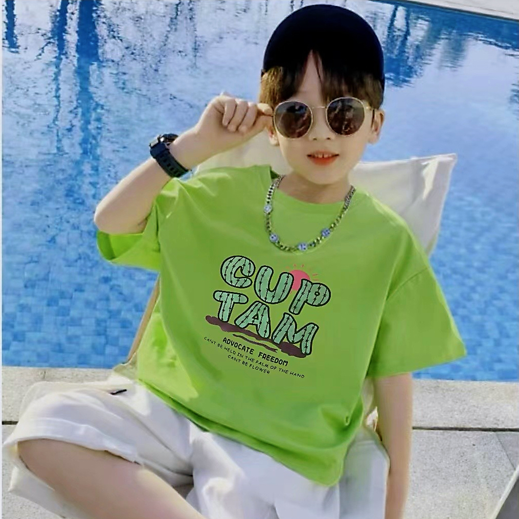 【儿童短袖T恤】新款短袖时宽松尚休闲纯棉款印花吸汗潮流洋气上衣