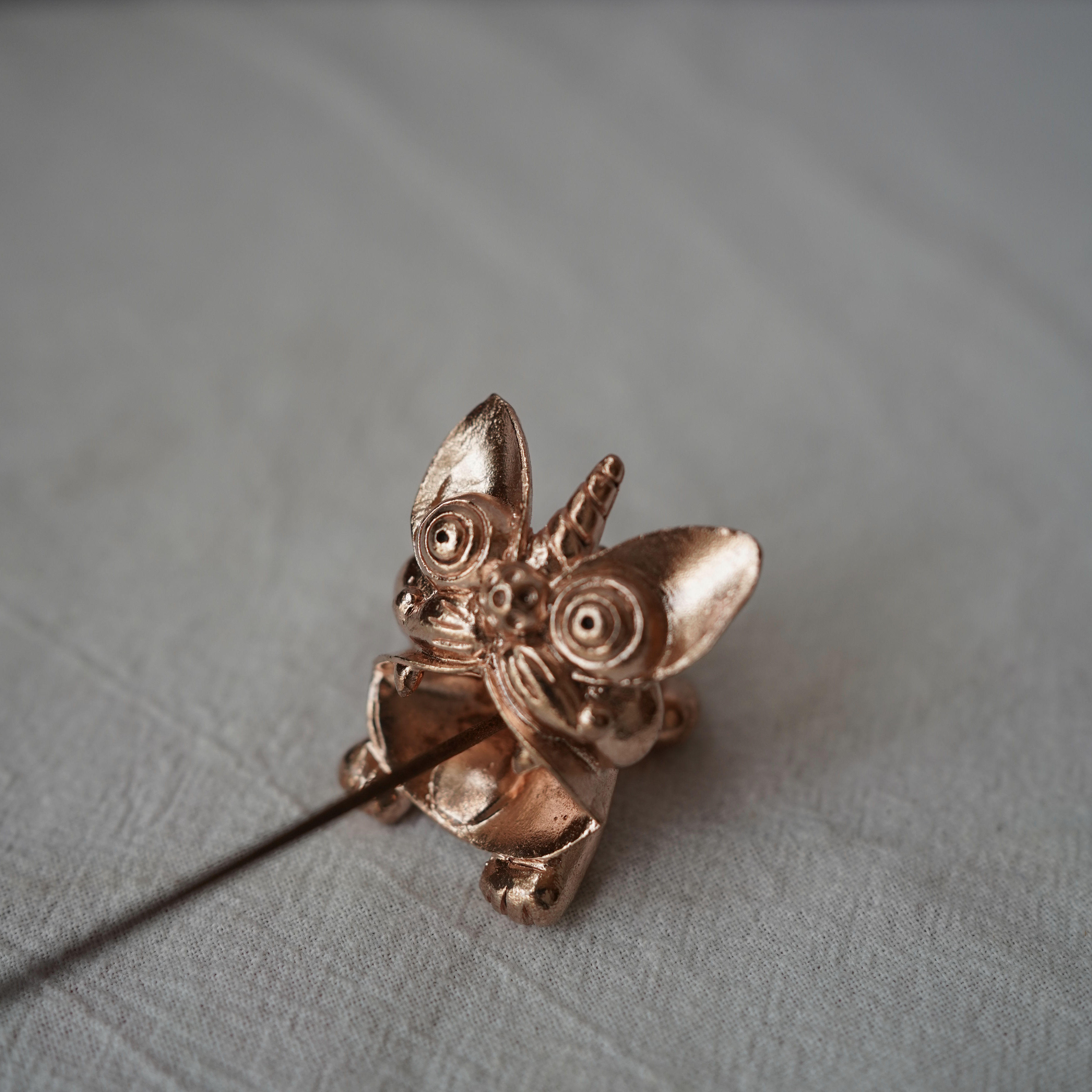 铜摆件茶宠香插瓦猫