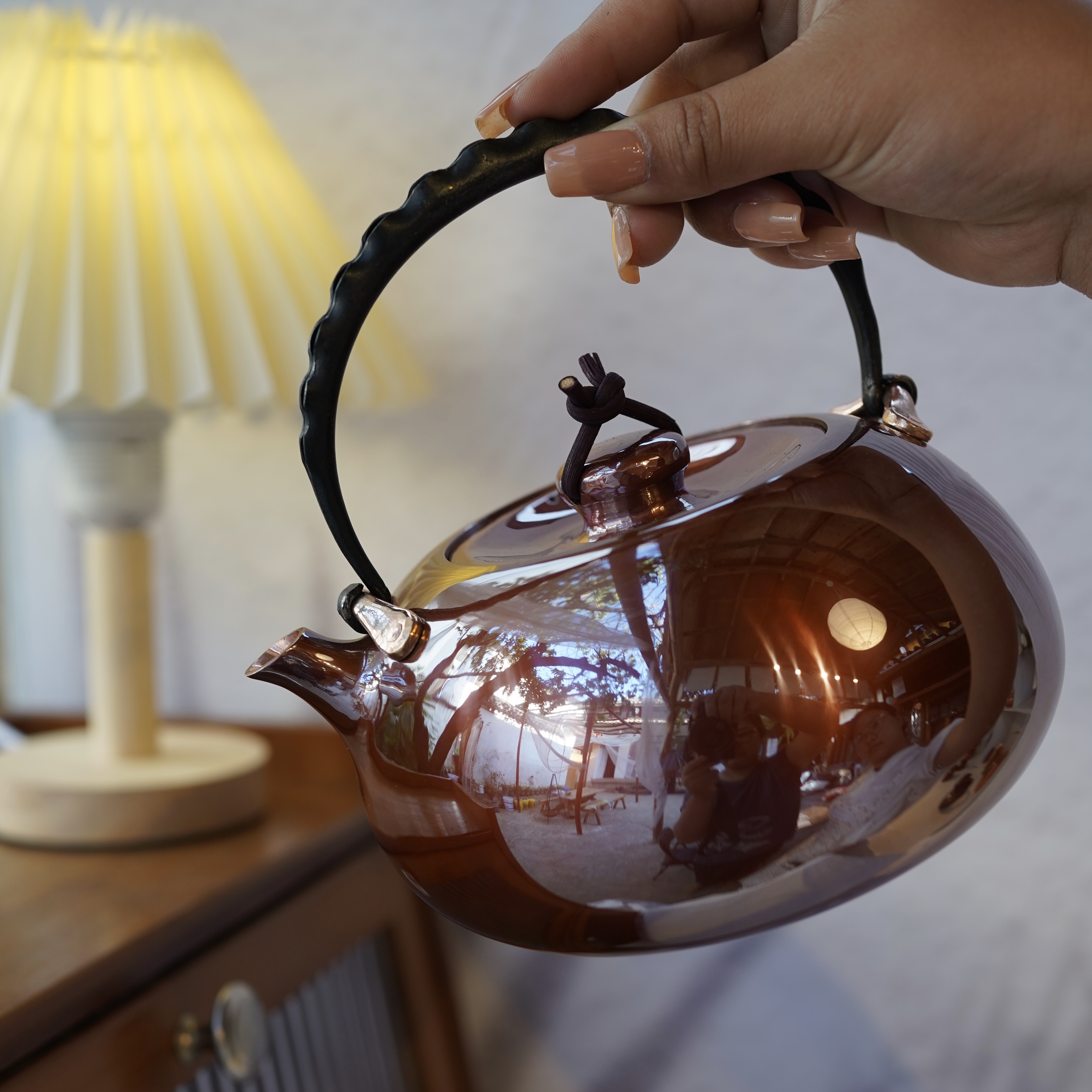 丘田麦棠制北村经典铜壶一张打镜面铜壶