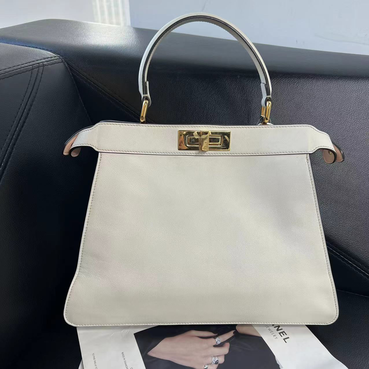 95新 FENDI/芬迪 捐金沉珠/peekaboo新款小号