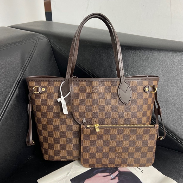 99新 LouisVuitton/路易威登 捐金沉珠/棋盘格小号nf单肩