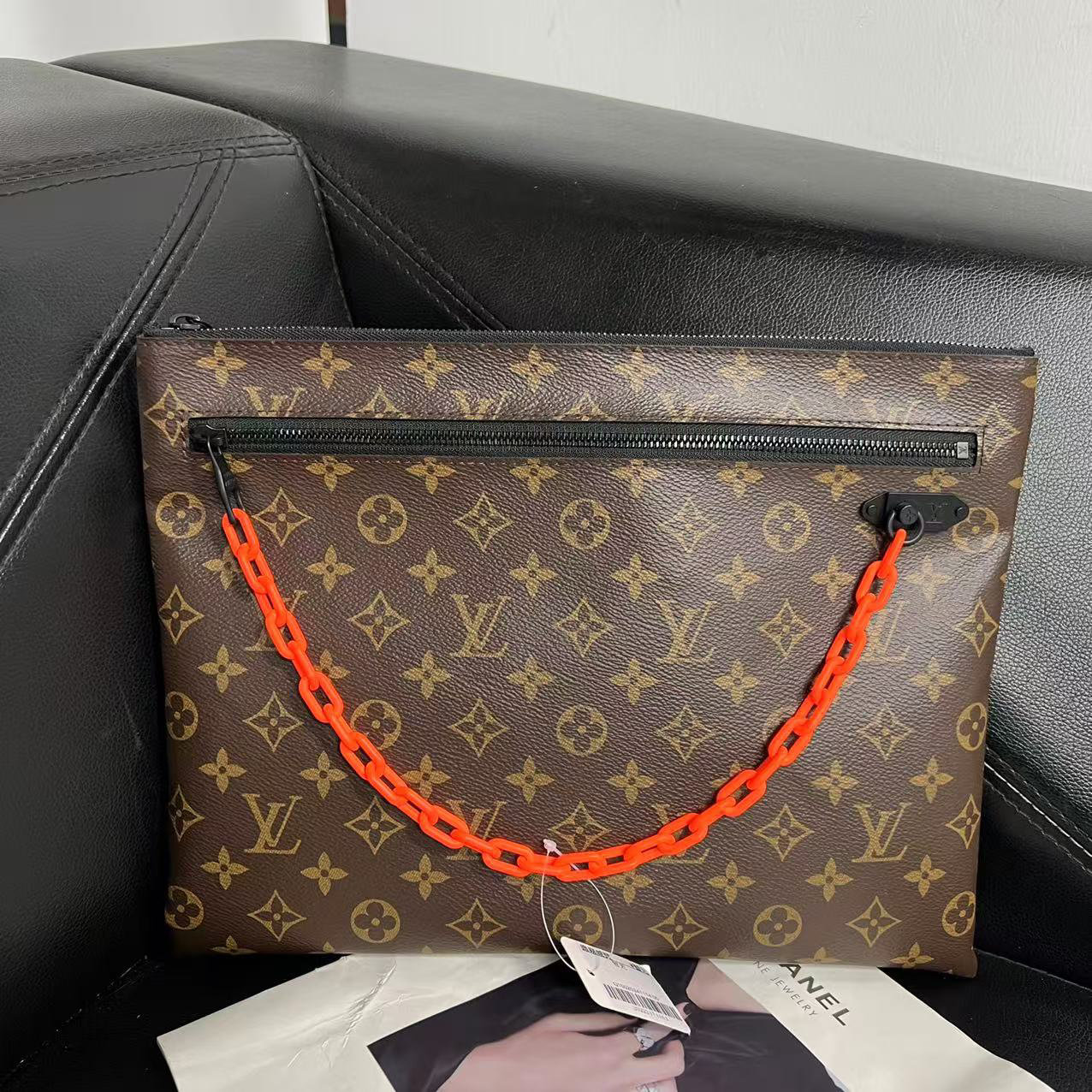 95新 LouisVuitton/路易威登 捐金沉珠/19ss virgil手拿包