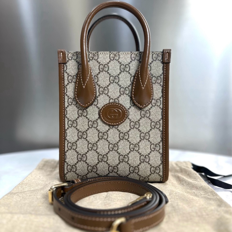 全新未使用 GUCCI/古驰 迷你Tote包手提单肩斜挎包11160945