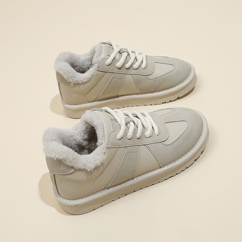 外贸出口意大利大牌原单撤柜秋冬板鞋女加棉冬季运动鞋平底阿甘鞋