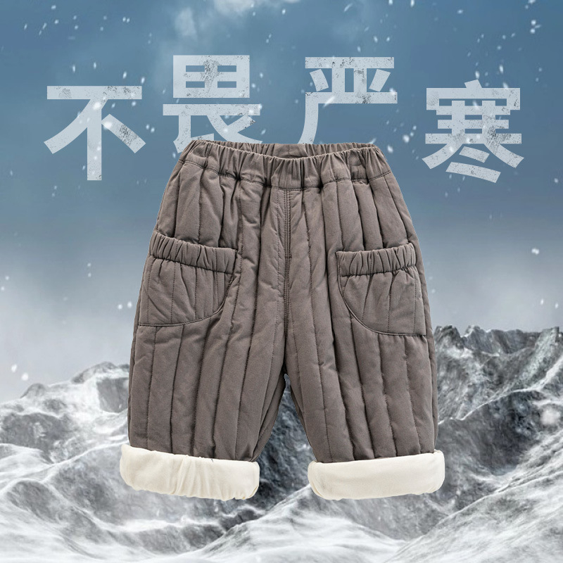 宝宝冬天羽绒裤外穿一岁男女小童白鸭绒裤子保暖加厚婴儿冬装5247