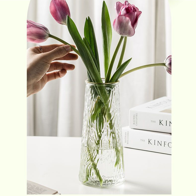 【郝平有礼①】【破损补发】北欧风单支装简约创意透明玻璃花瓶玫瑰鲜
