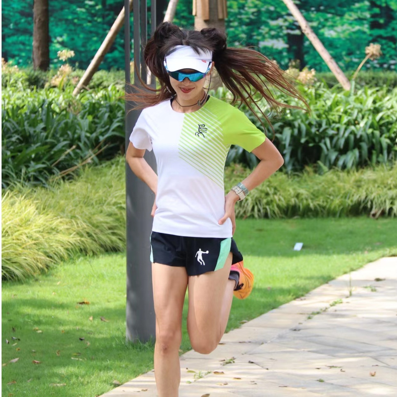 烎跑释槐鸟系列户外运动跑步超轻无痕压胶运动透气休闲短袖