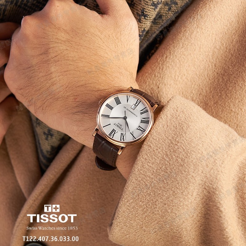 99新 Tissot/天梭 卡森臻我系列T122.407.36.033.00玫瑰金