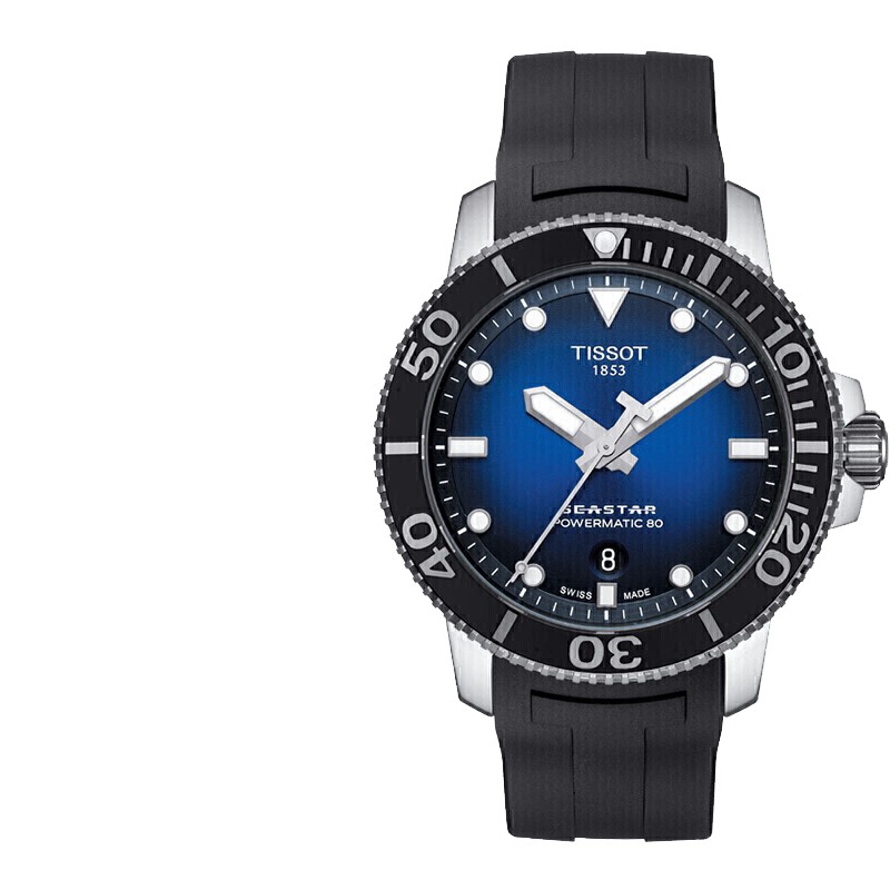 99新 Tissot/天梭 海星系列腕表胶带机械男表 