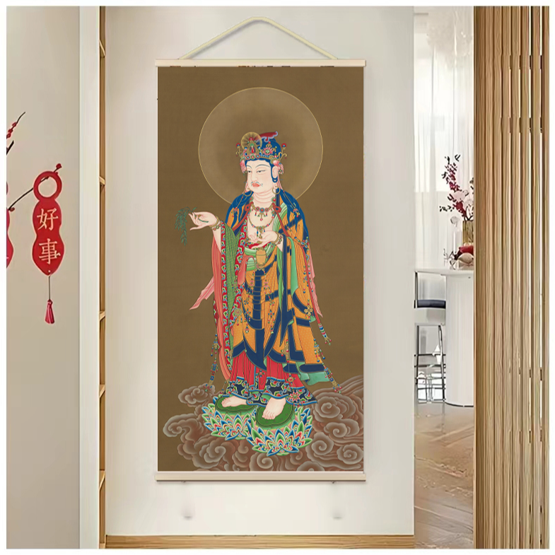 新中式挂画【045 观世音】无纺布微喷艺术精品家居装饰画