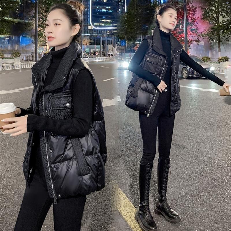 羽绒服2023新款正品爆款羽绒马甲女士女款韩版坎肩背