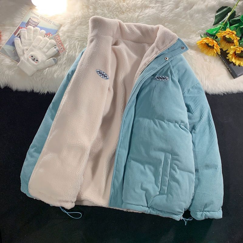 羽绒服2023新款正品爆款两面穿韩系季oversize衣加绒加厚羊