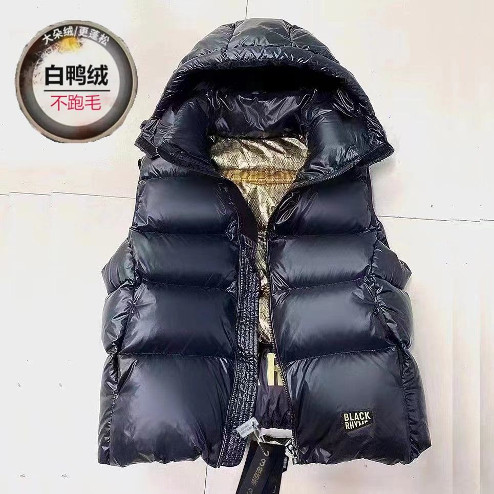 羽绒服2023新款正品爆款【】黑金羽绒马甲女士女款短