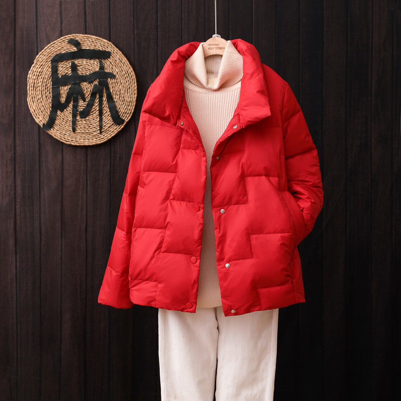 羽绒服2023新款正品爆款秋短款羽绒女士女款立领洋气