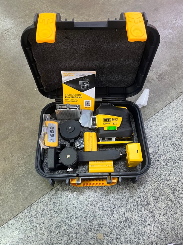 戴格中配12线水平仪8v电池包红光绿光三色光上水平下水平都有