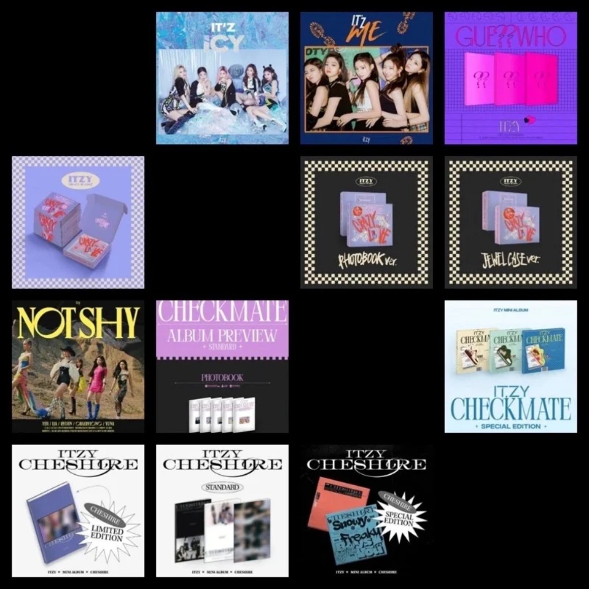 ITZY 专辑合集（不包出厂瑕运输瑕）无开箱不售后