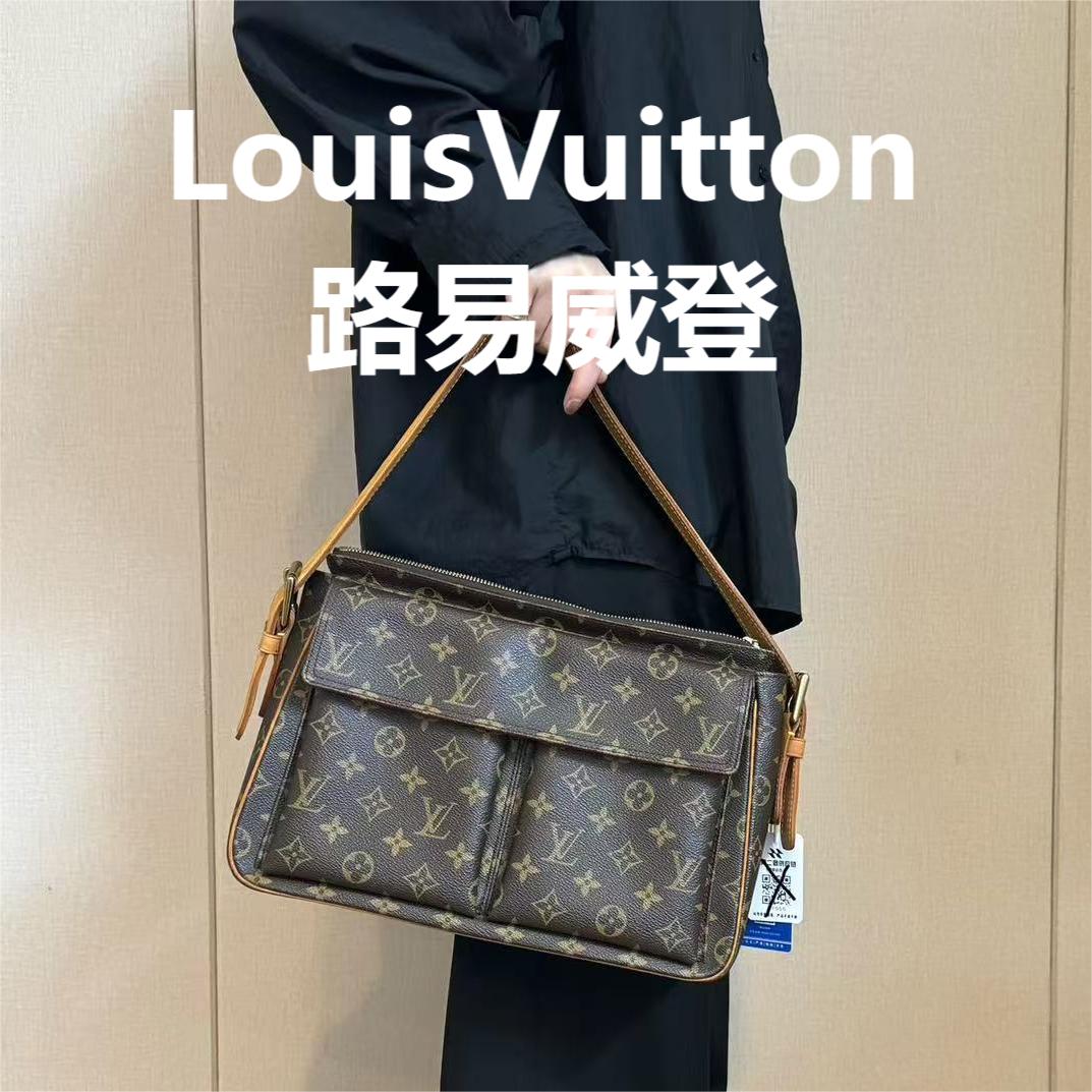 95新 LouisVuitton/路易威登 老花骆驼中号单肩包/甜甜精选/51908