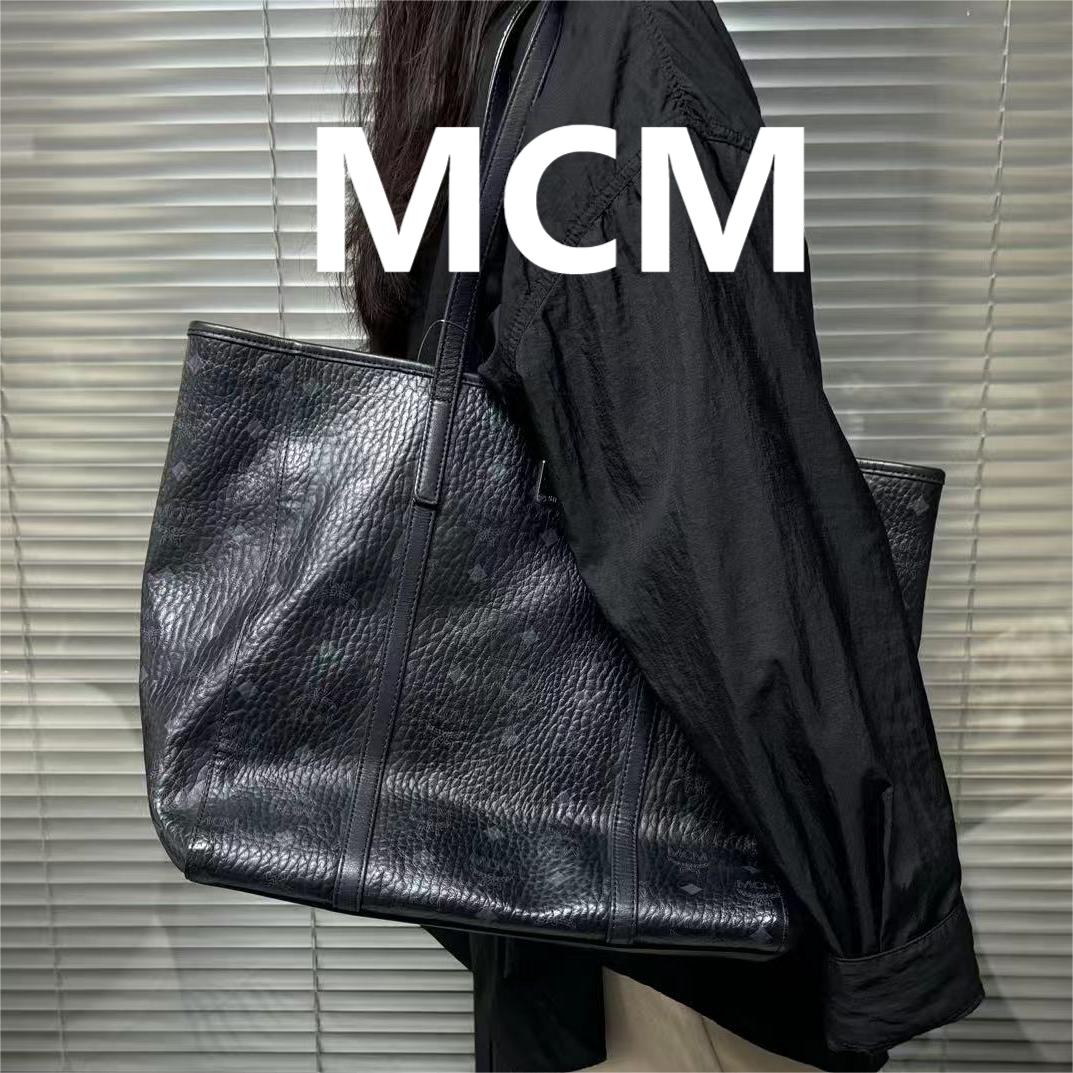 95新 MCM 黑色单肩托特包/优尔精选/69761