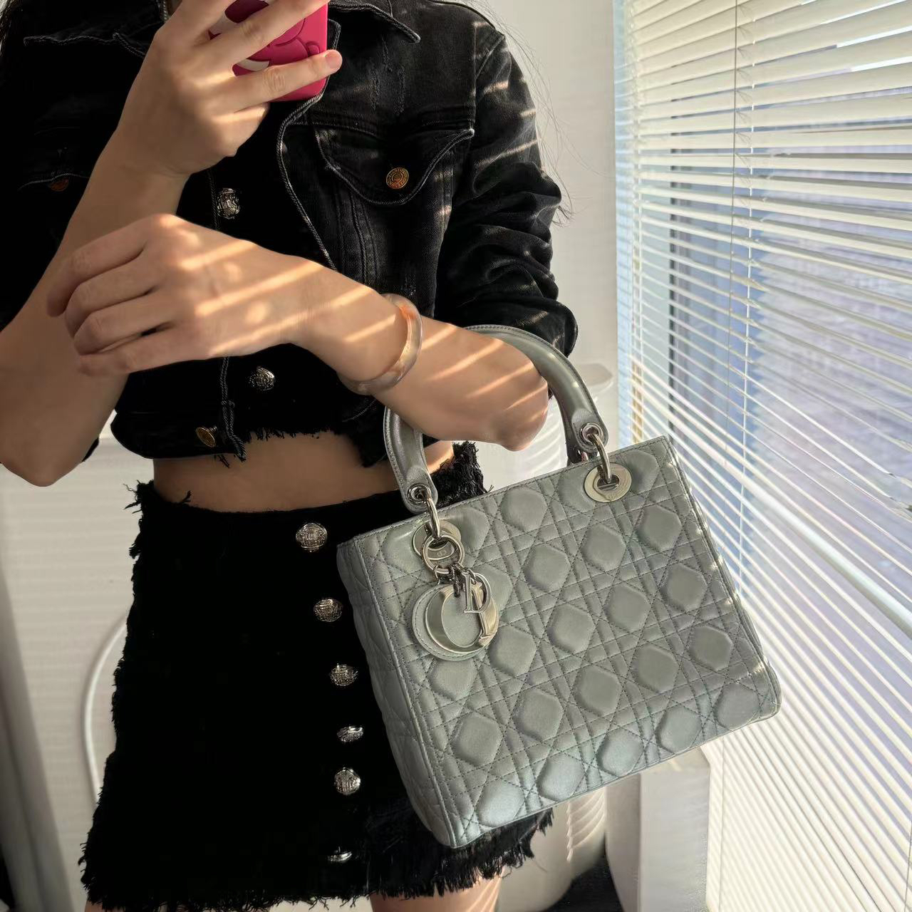 95新 DIOR/迪奥 老板娘 五格戴妃手提包