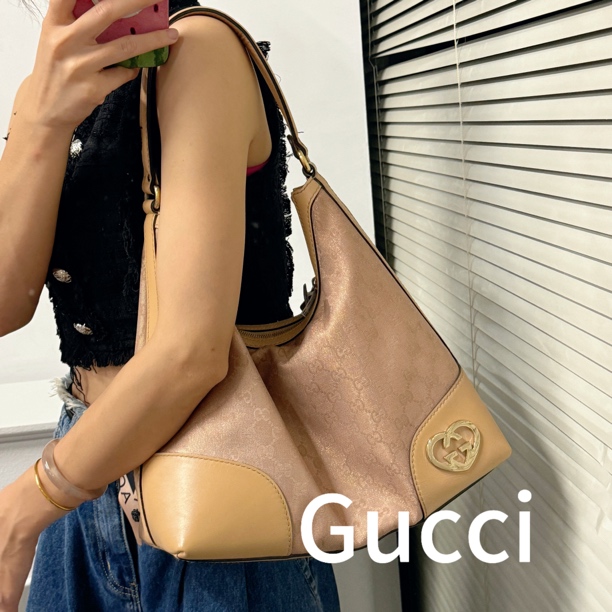 95新 GUCCI/古驰 老板娘 情人节限定腋下包