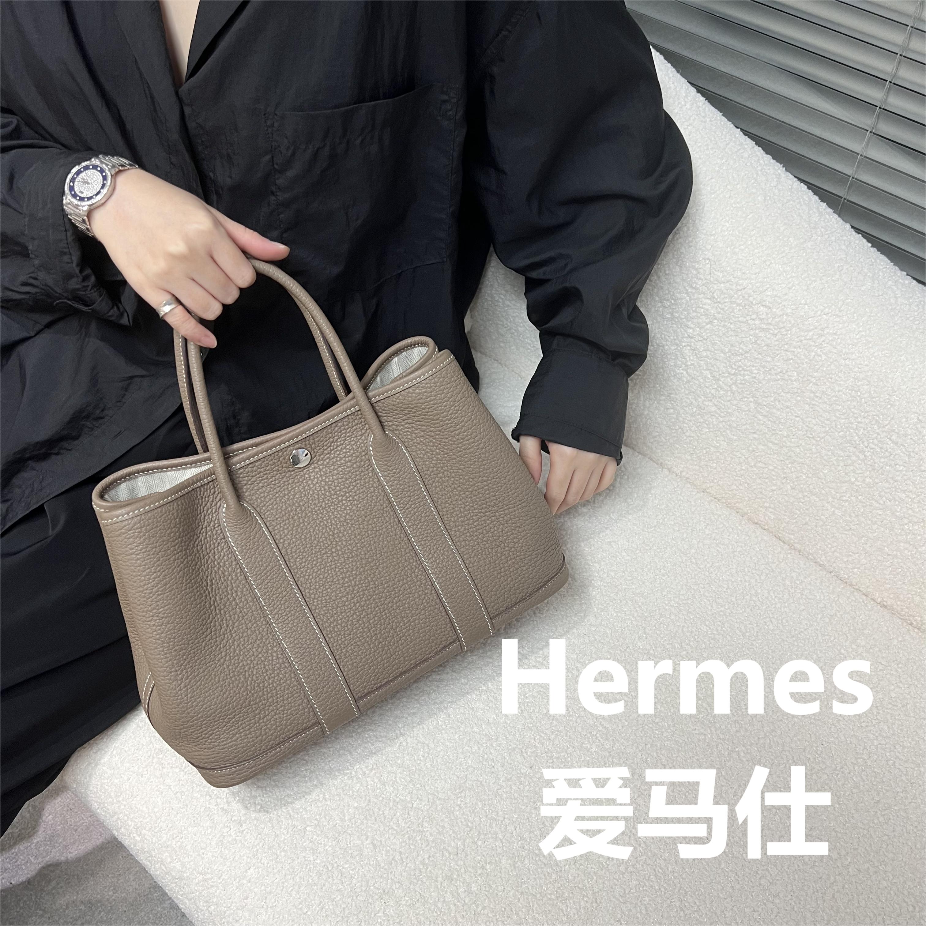 95新 Hermes/爱马仕 大象灰花园30C刻Garden/甜甜在总仓/52986