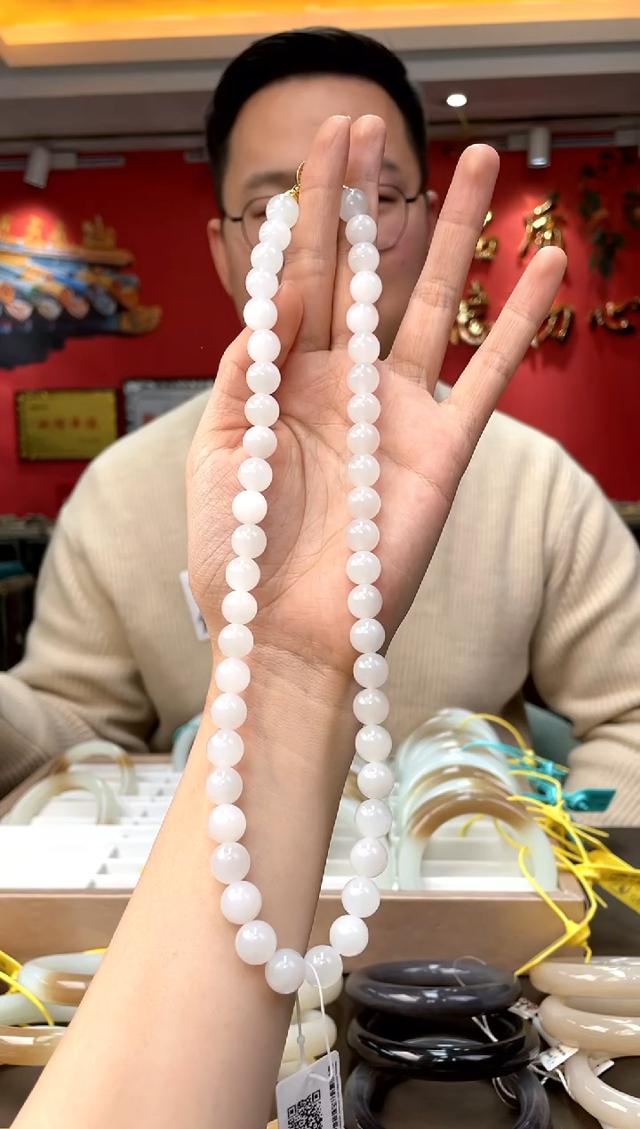 【闪购商品】和田玉颈饰未镶嵌白玉妈妈链卡10