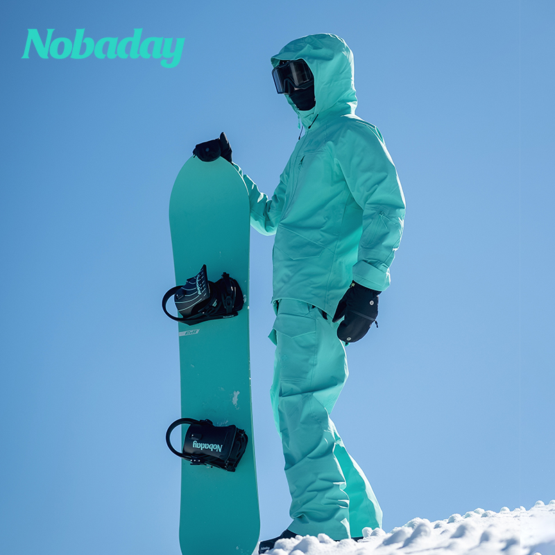 NOBADAY SUMMER男女同款3L滑雪服防水防风装备硬壳极光蓝13007