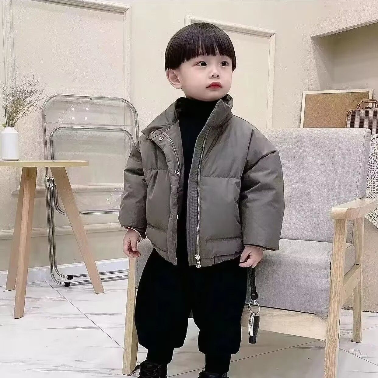 2023新款儿童装棉衣冬装男童棉服洋气男孩中小童韩版冬季外套时尚
