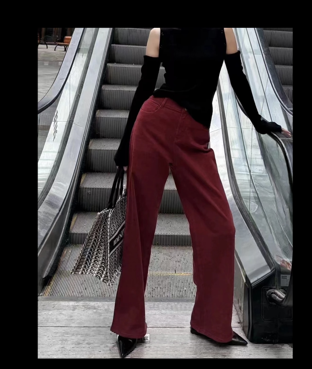 易缔媤时尚简约高腰裤D13472