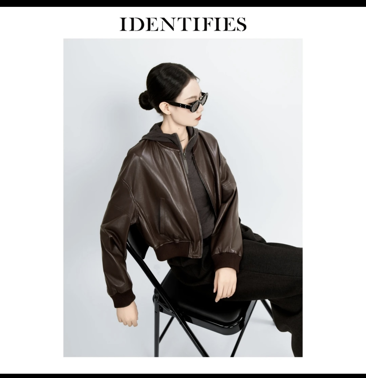 易缔媤时尚短款皮衣外套D43469