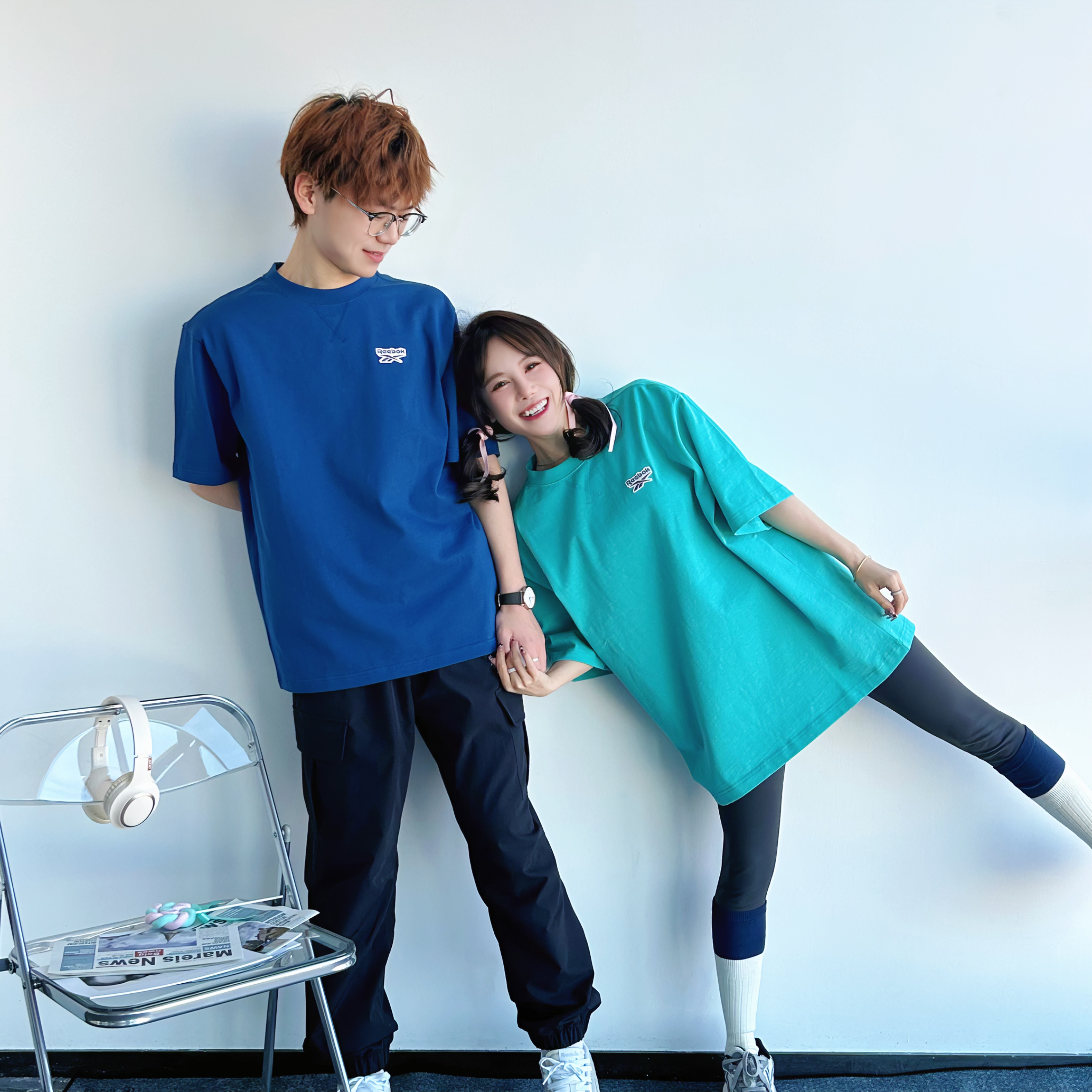 Reebok锐步24春夏男女圆领针织运动休闲简约宽松短袖T恤24SRC419U