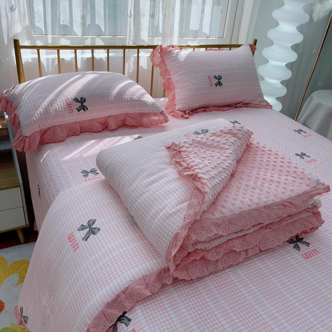 单件2.0X2.3纯棉豆豆被可机洗