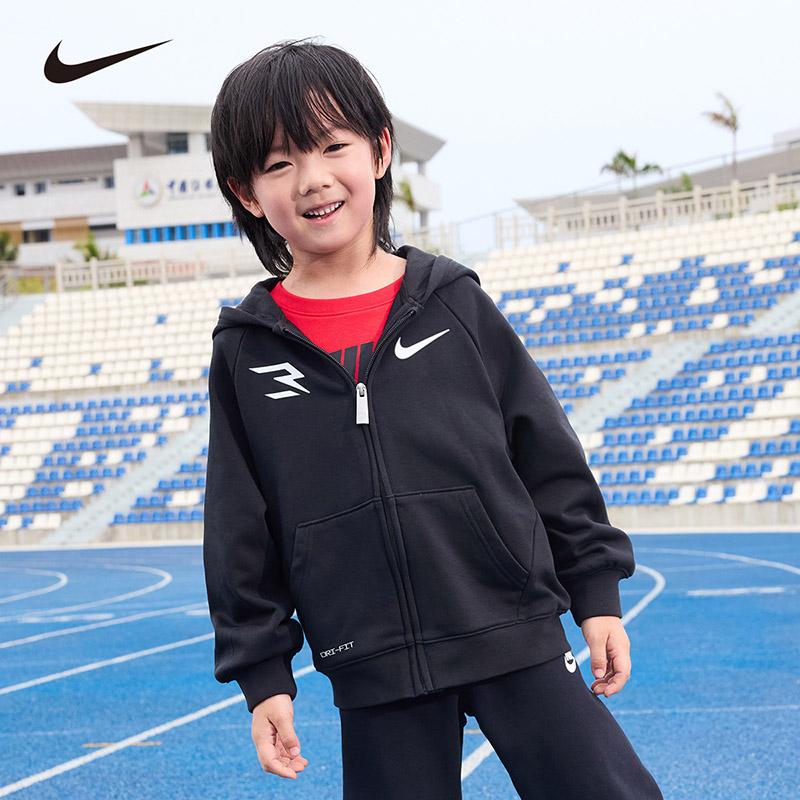 NIKE耐克童装男童秋休闲运动开襟连帽卫衣RWB-DH-0584