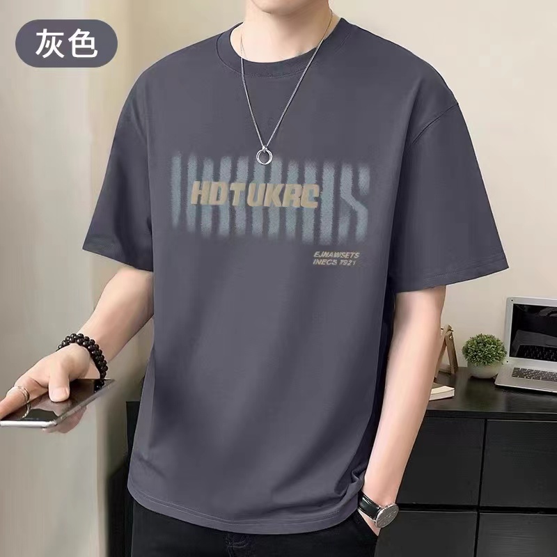 夏季潮流美式宽松休闲半袖百搭情侣系列休闲宽松T恤H-68172