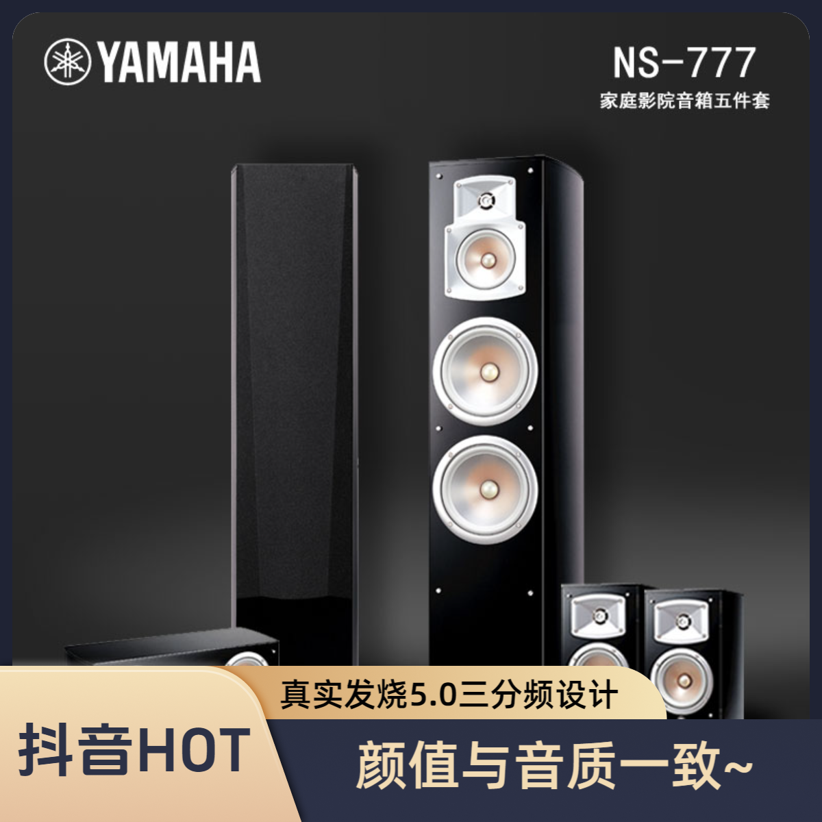 Yamaha/雅马哈NS-777原装进口发烧家庭影院音响5.0HiFi功率音箱