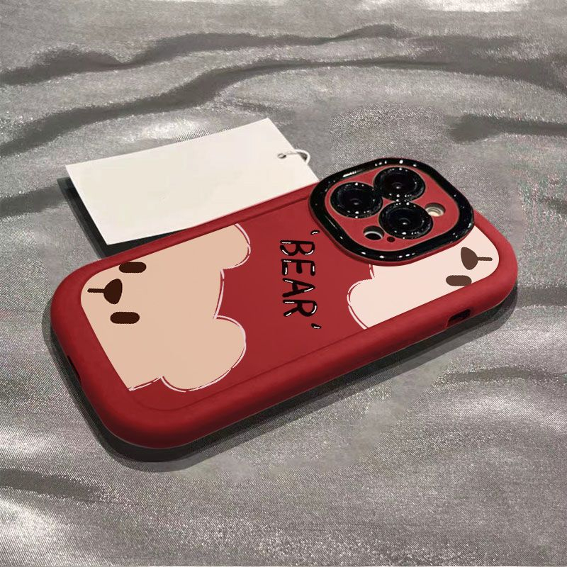 小熊适用苹果15Pro手机壳iPhone14趣味12可爱11新13女xs/7/8p少女