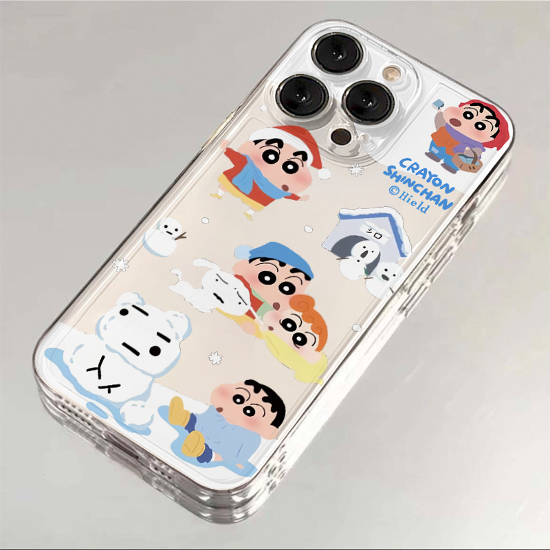 雪人小新苹果15手机壳iPhone14promax卡通7/8plus创意13/12/xr/11