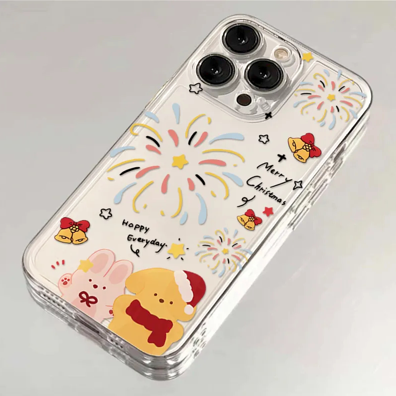 烟花动物苹果15手机壳iPhone14promax新款7/8plus软壳13/12/11/xr