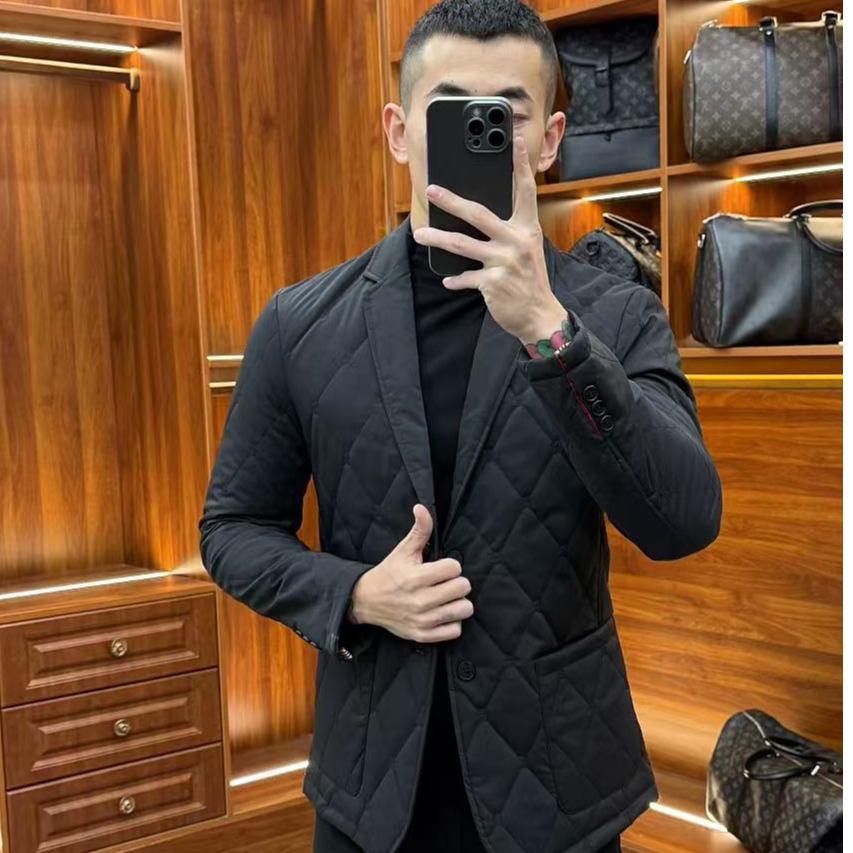 2024秋冬加棉轻薄时尚休闲百搭高品质西服外套DJ88012