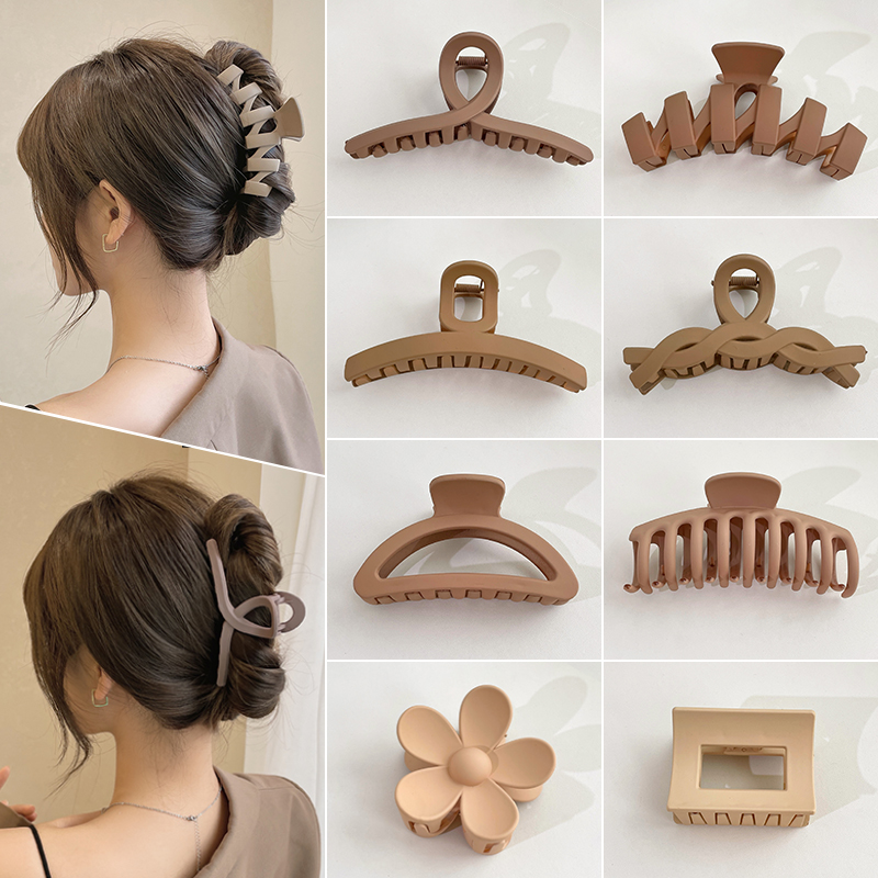 新款日常百搭法式气质后脑勺盘发抓夹鲨鱼夹