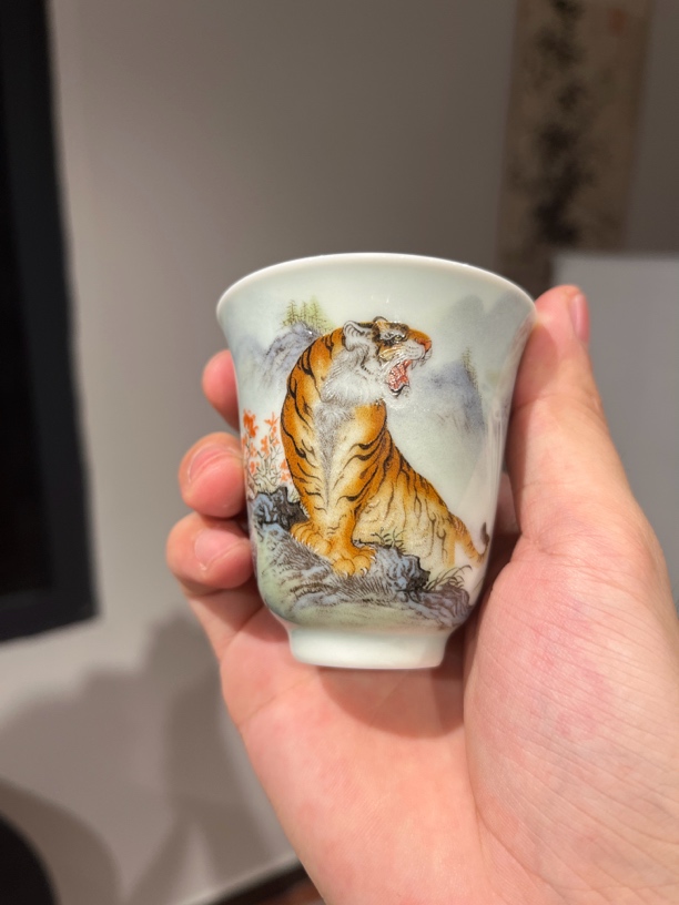 景德镇陶瓷十二生肖虎主人杯