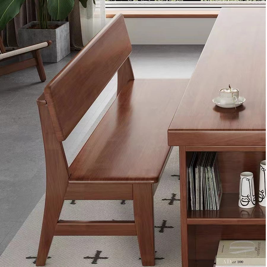 北欧实木长条凳餐椅简约现代长凳条凳靠背椅餐桌家用大人长板凳子