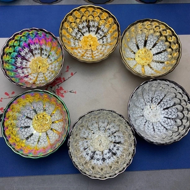 A01【6只装龙凤呈祥】陶瓷杯高端茶杯主人杯6只装无礼盒