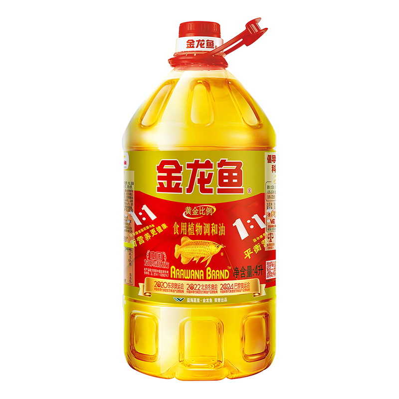 金龙鱼黄金比例食用植物调和油4L