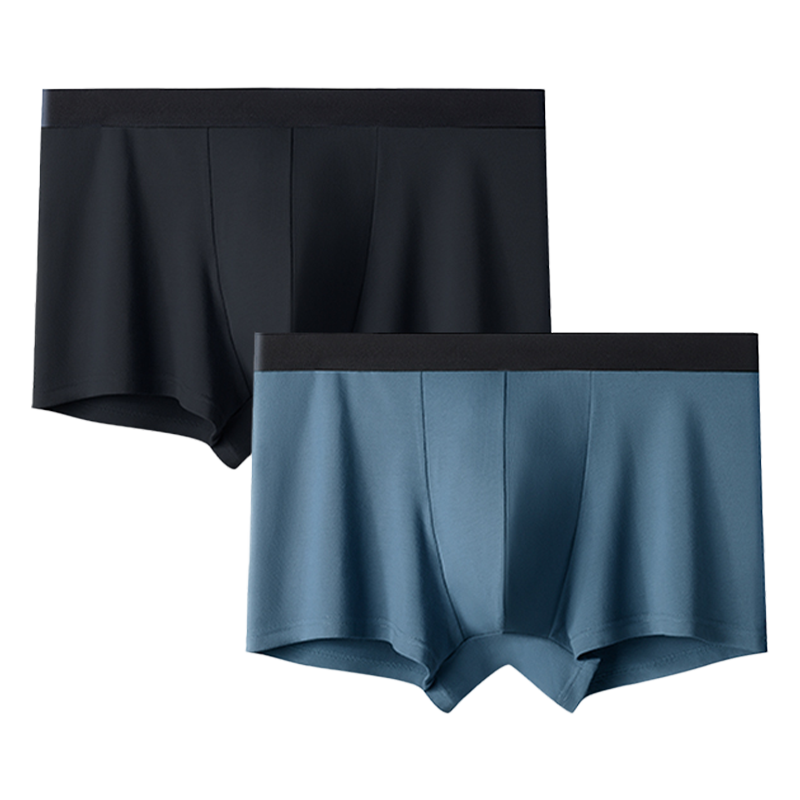 得欢精梳棉男士7A抗菌平角裤2条装XXL码