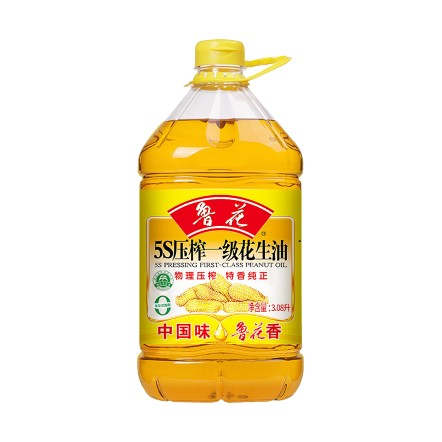 鲁花压榨一级花生油3.08L 食用油