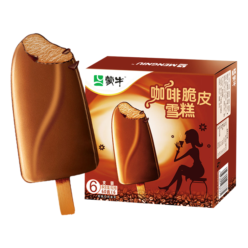 蒙牛咖啡脆皮雪糕6支装360g